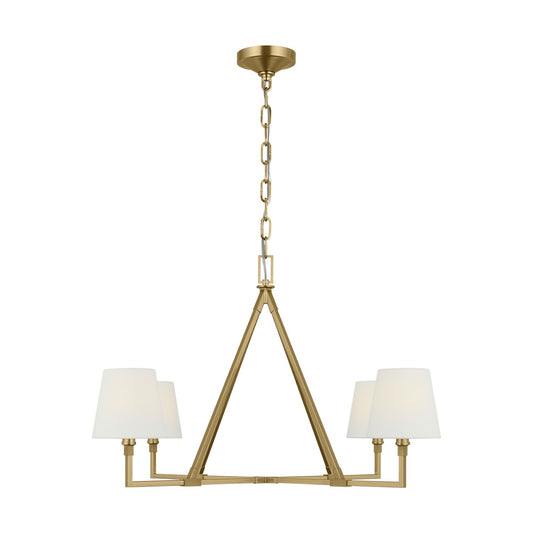 Perth Four Light Chandelier in Burnished Brass