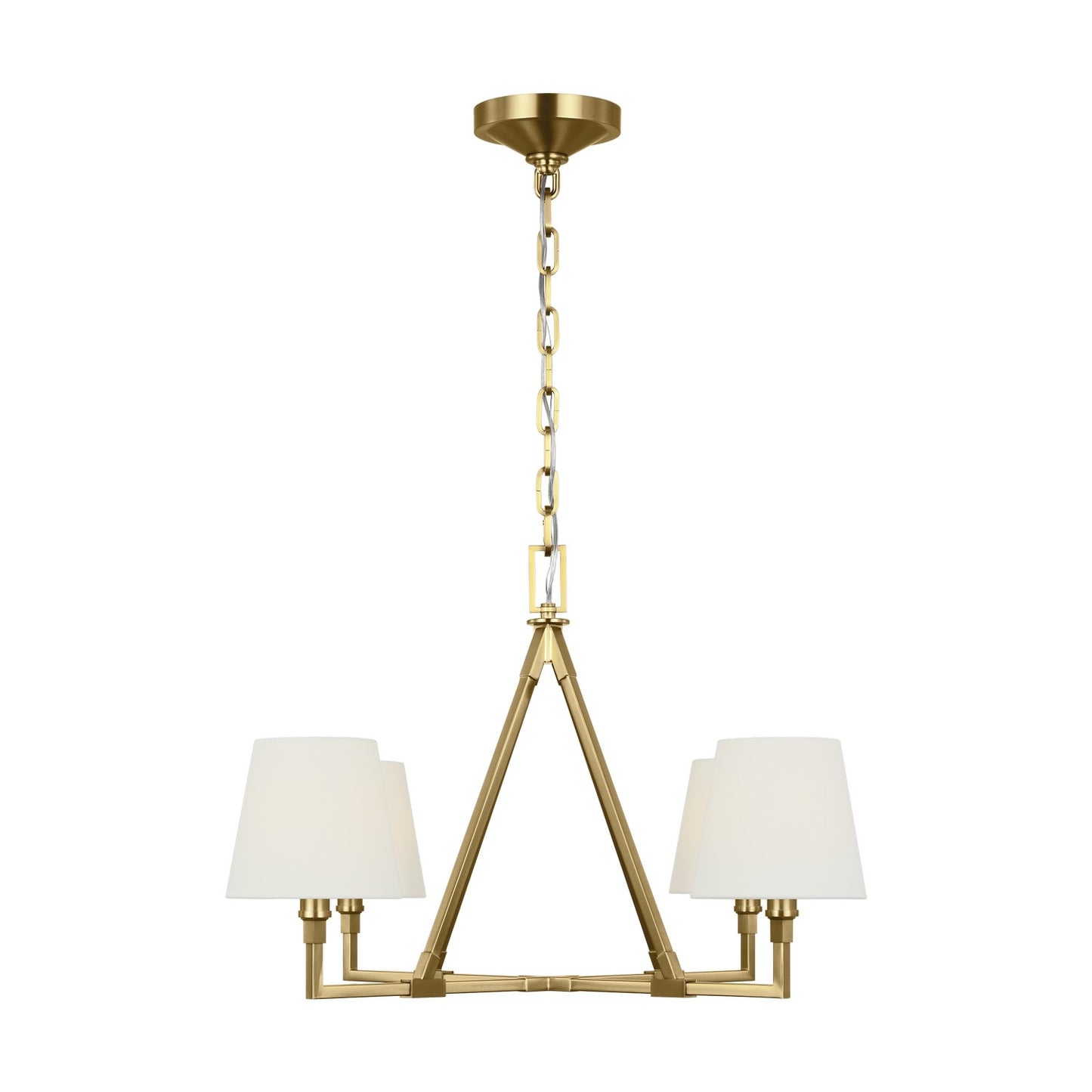 Perth Four Light Chandelier in Burnished Brass