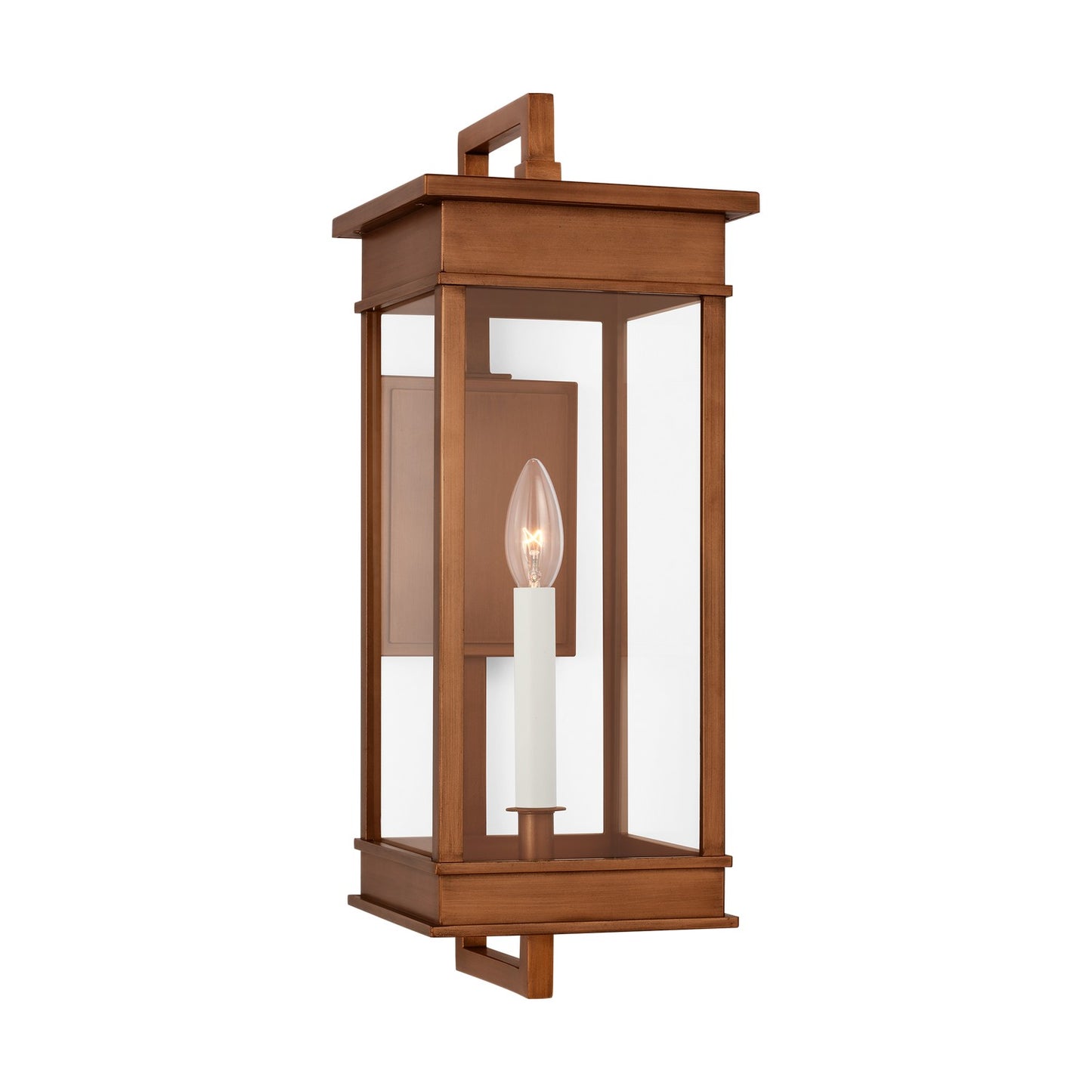 Cupertino One Light Wall Lantern in Natural Copper