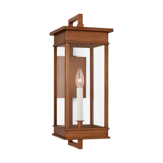 Cupertino One Light Wall Lantern in Natural Copper