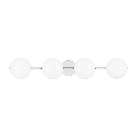Lune Four Light Vanity in Chrome
