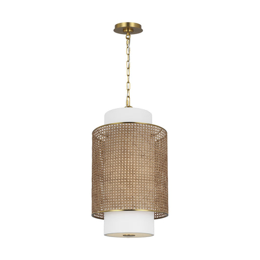 Sawyer One Light Pendant in Blonde Rattan