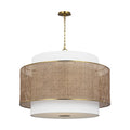 Sawyer Four Light Pendant in Blonde Rattan