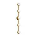 Nodes Five Light Vanity in Burnished Brass