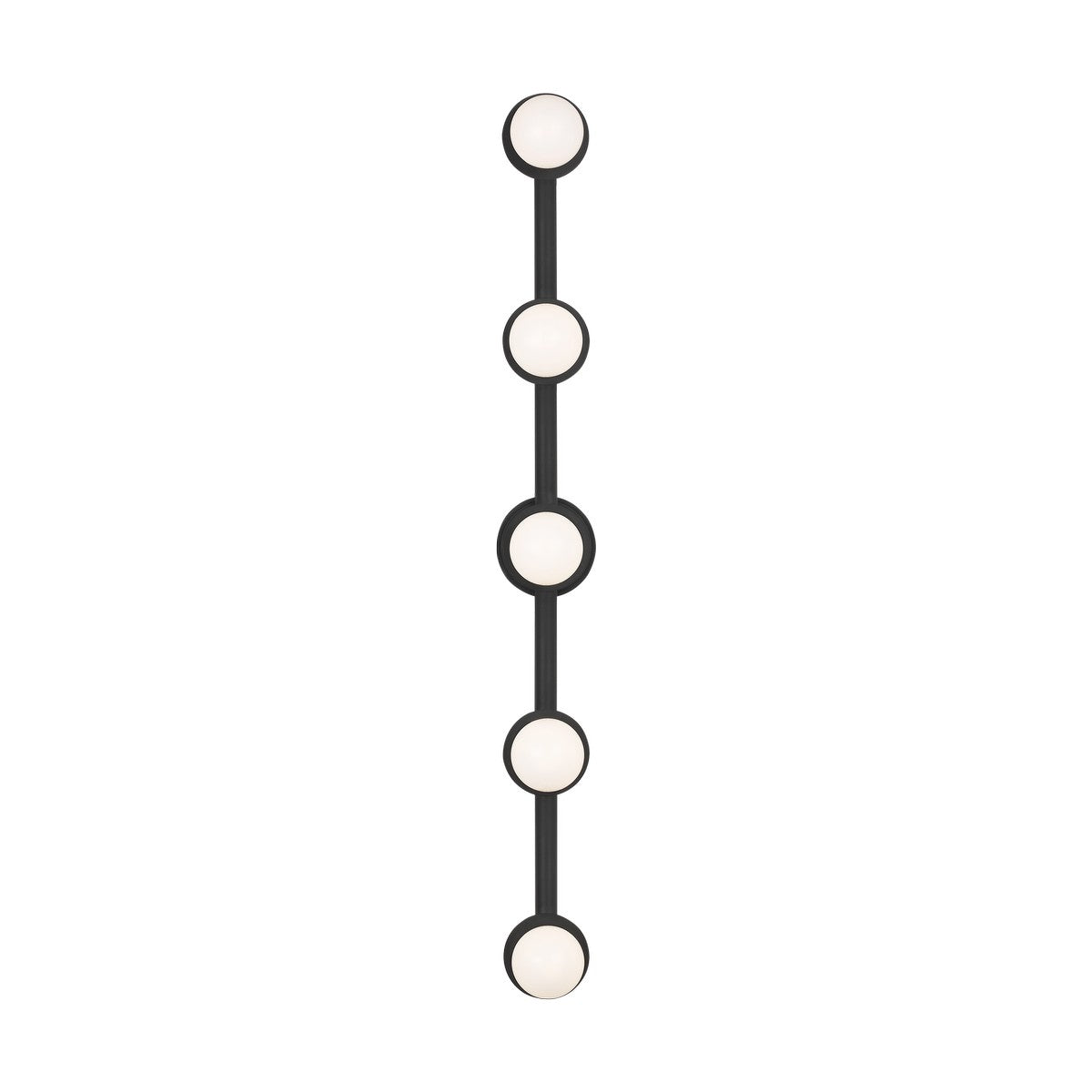 Nodes Five Light Vanity in Midnight Black