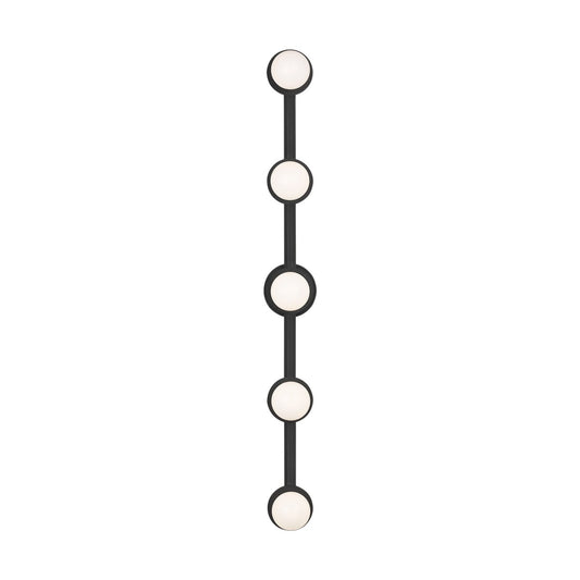 Nodes Five Light Vanity in Midnight Black