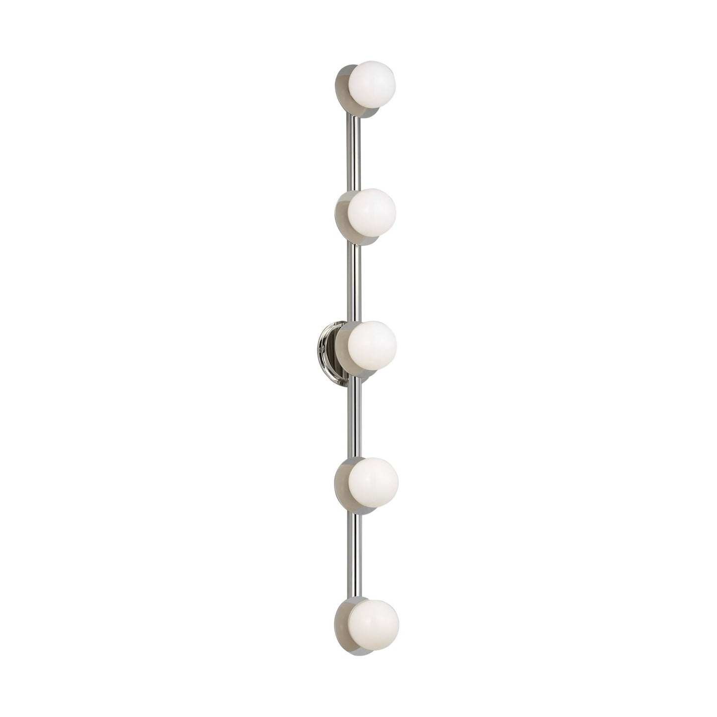 Nodes Five Light Vanity in Polished Nickel
