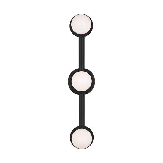 Nodes Three Light Vanity in Midnight Black