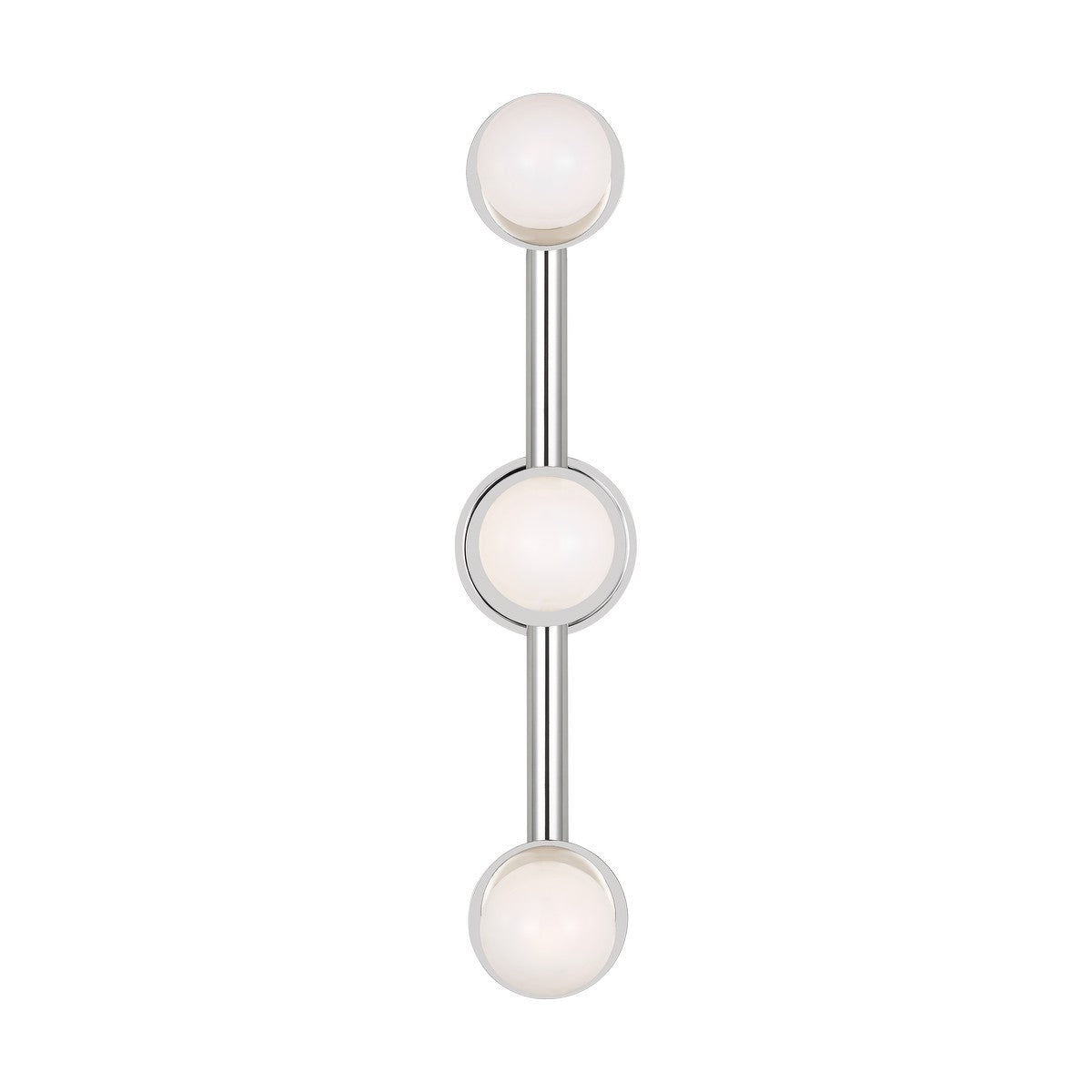 Nodes Three Light Vanity in Polished Nickel
