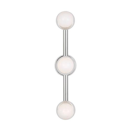 Nodes Three Light Vanity in Polished Nickel