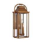 Wellsworth Three Light Wall Lantern in Natural Copper