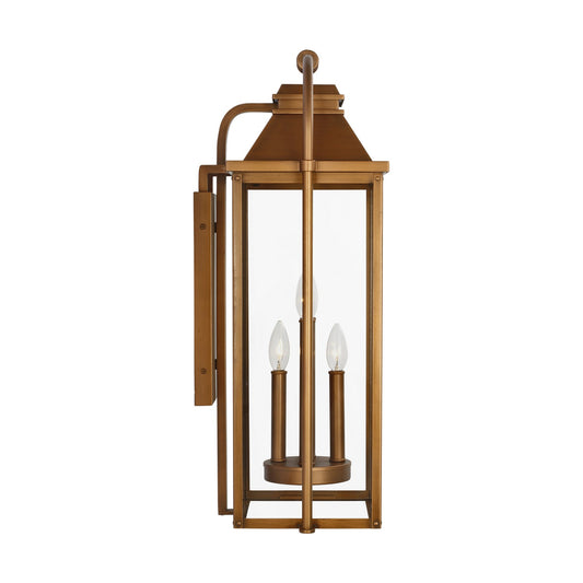Wellsworth Four Light Wall Lantern in Natural Copper