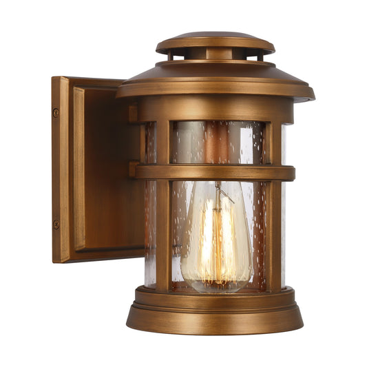 Newport One Light Wall Lantern in Natural Copper
