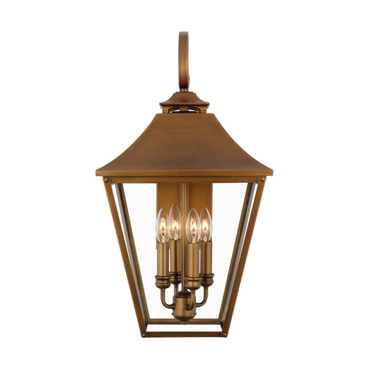 Galena Four Light Wall Lantern in Natural Copper