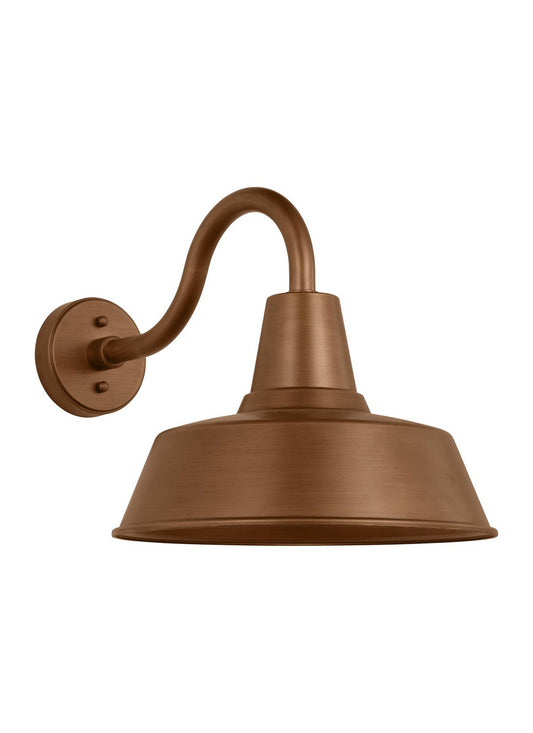 Barn Light One Light Wall Lantern in Natural Copper