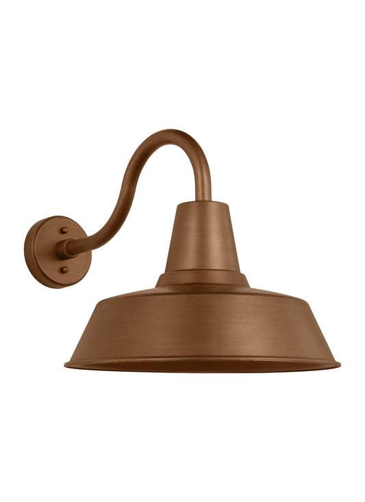 Barn Light One Light Wall Lantern in Natural Copper