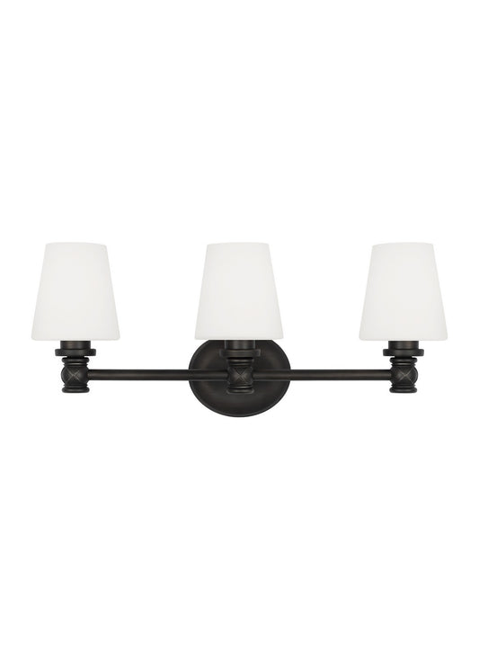 Xavierre Three Light Vanity in Aged Iron