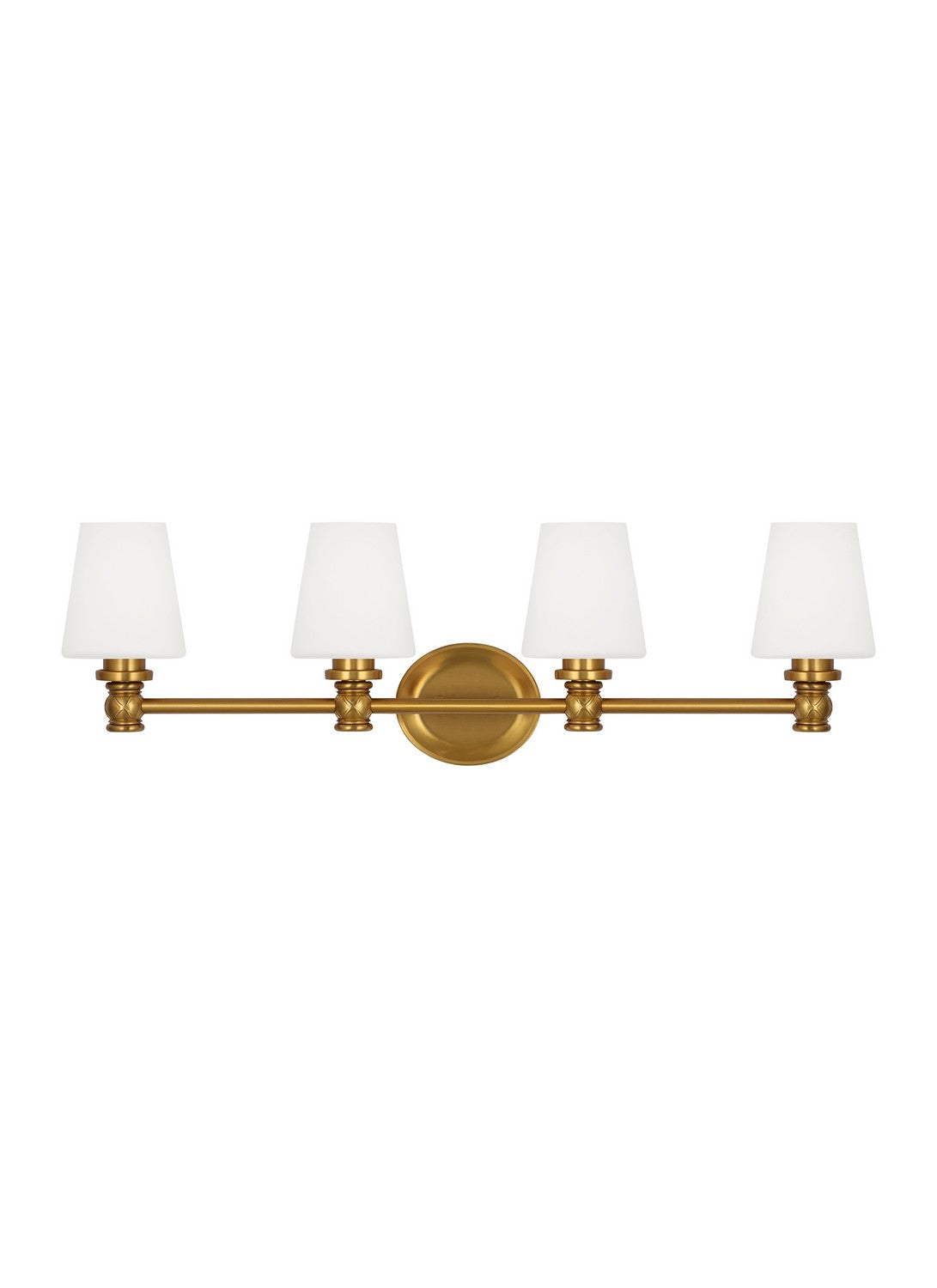 Xavierre Four Light Vanity in Burnished Brass