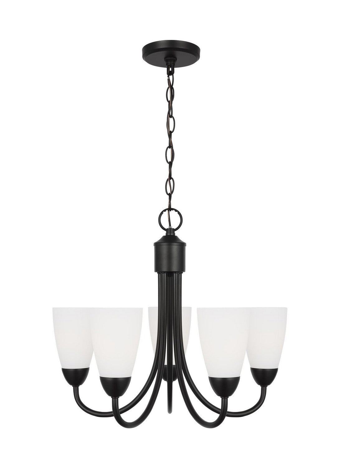 Seville Five Light Chandelier in Midnight Black