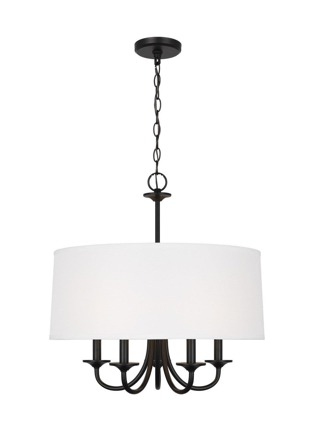 Seville Five Light Chandelier in Midnight Black