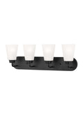 Generation Lighting - 4415204EN3-112 - Four Light Wall / Bath - Kerrville - Midnight Black
