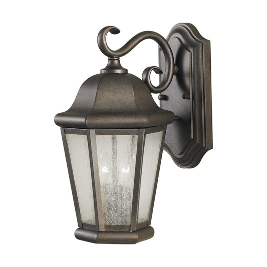 Martinsville Two Light Outdoor Wall Lantern in Corinthian Bronze
