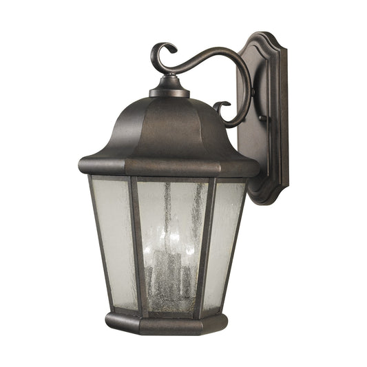 Martinsville Four Light Outdoor Wall Lantern in Corinthian Bronze