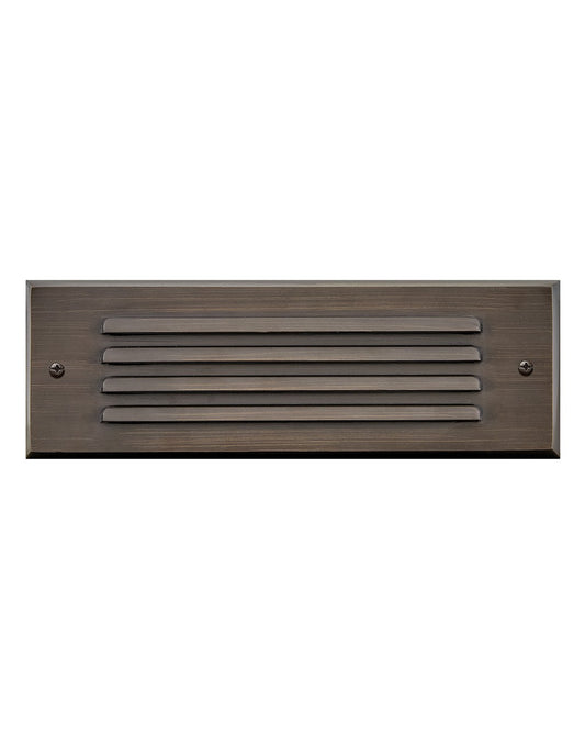 Louvered Brick Light LED Flush Step Light in Matte Bronze