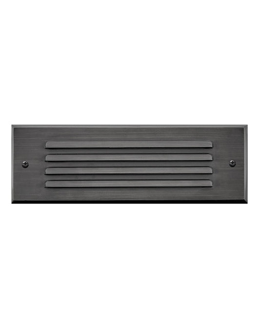 Louvered Brick Light LED Flush Step Light in Satin Black