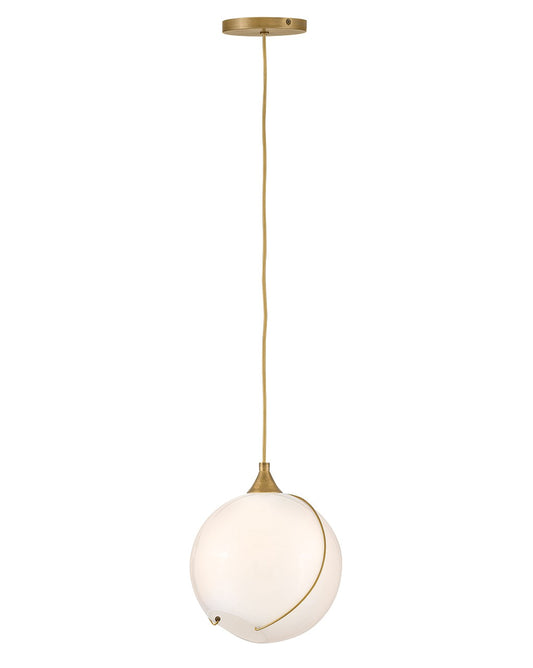 Skye LED Pendant in Heritage Brass