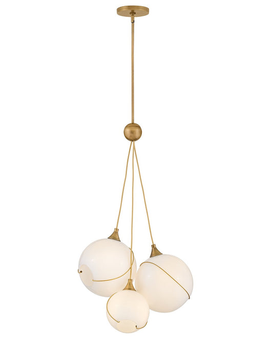 Skye LED Pendant in Heritage Brass