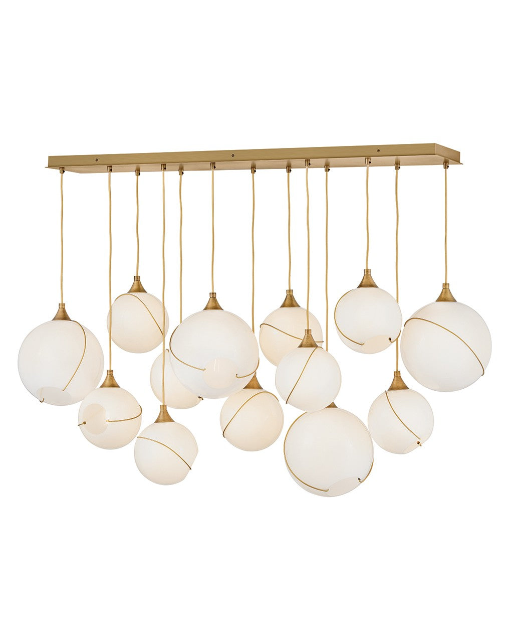 Skye LED Chandelier in Heritage Brass