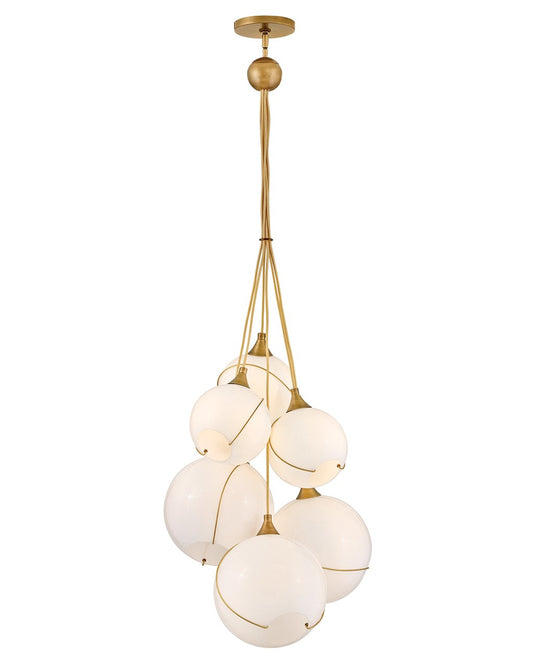 Skye LED Chandelier in Heritage Brass