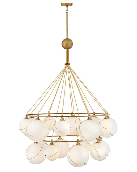 Skye LED Chandelier in Heritage Brass