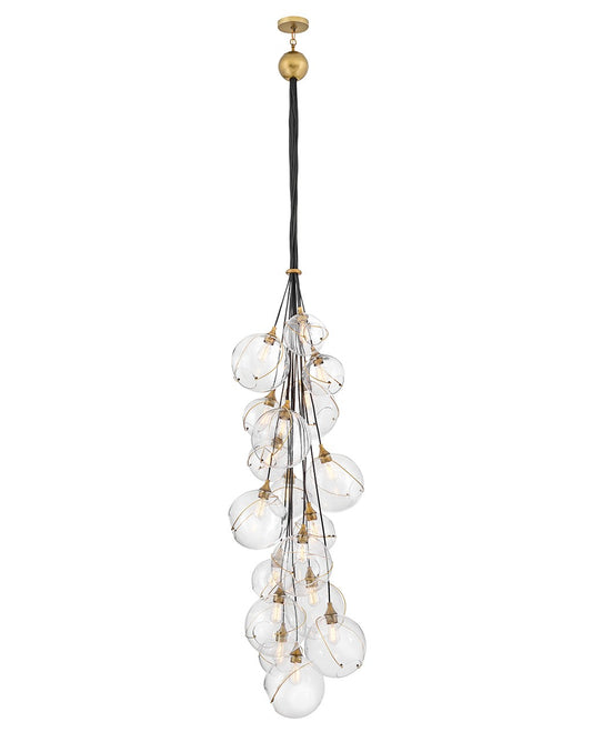 Skye LED Chandelier in Heritage Brass
