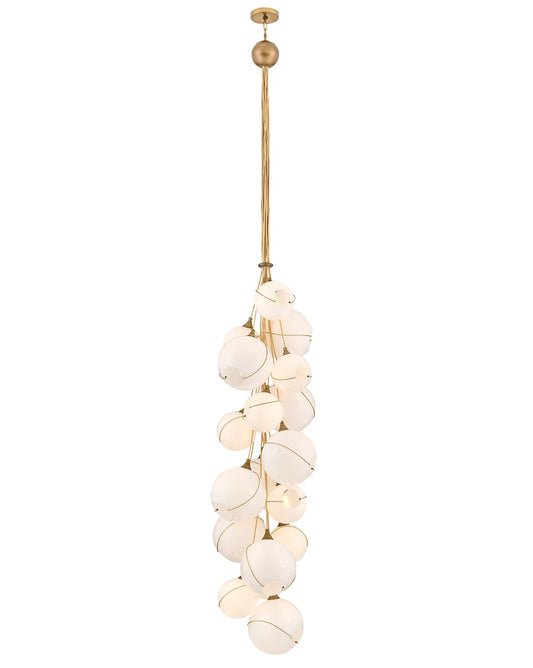 Skye LED Chandelier in Heritage Brass