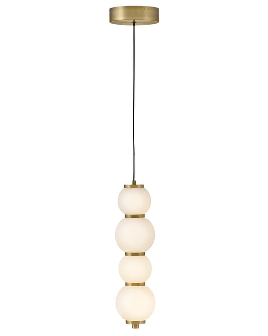 Trigo LED Pendant in Lacquered Brass