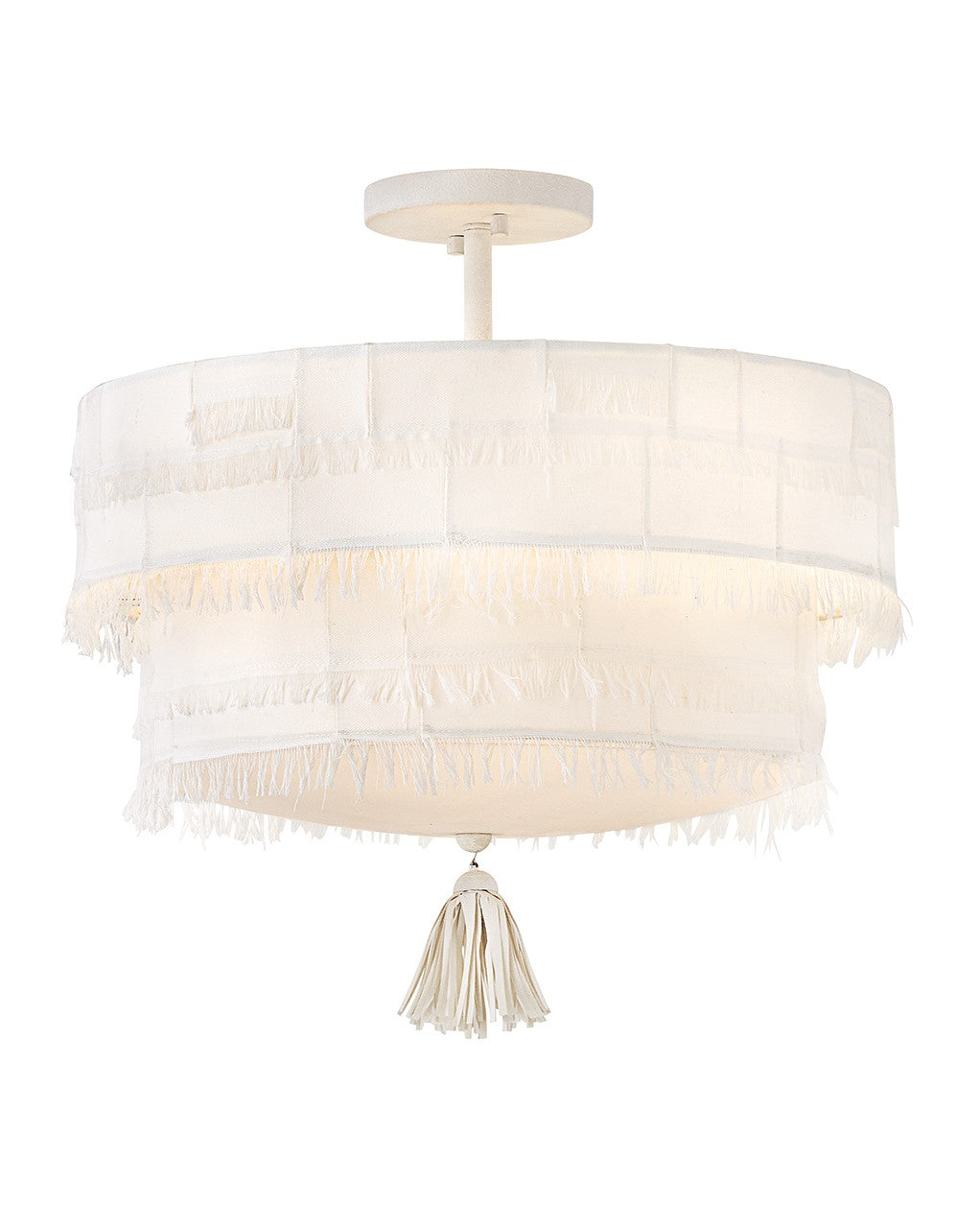 Baya LED Semi-Flush Mount in Textured Plaster