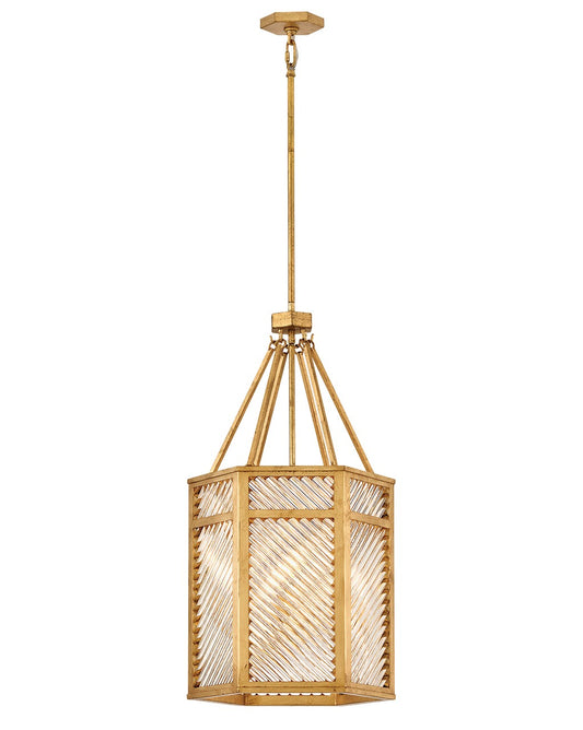 Sura LED Pendant in Distressed Brass