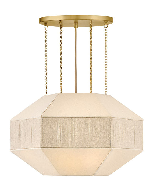 Lyla LED Chandelier in Lacquered Brass