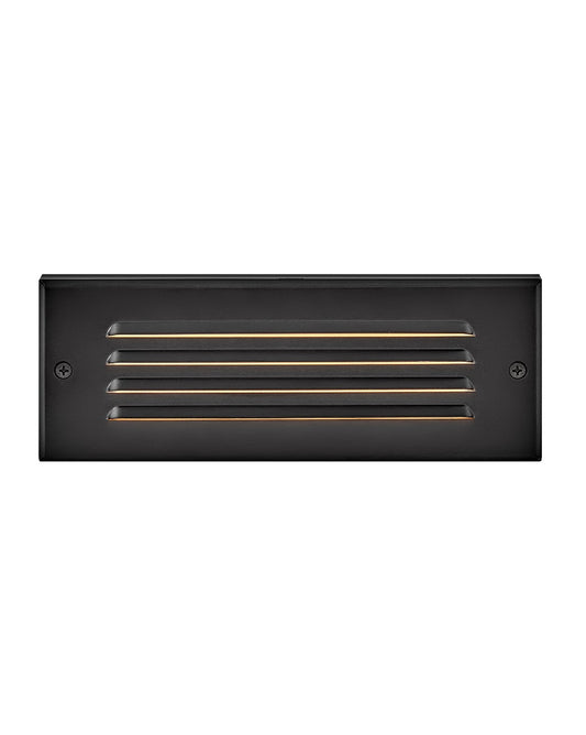 Dash Louvered LED Flush Step Light in Stainless Steel Black