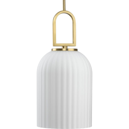 Stanza One Light Pendant in Brushed Gold