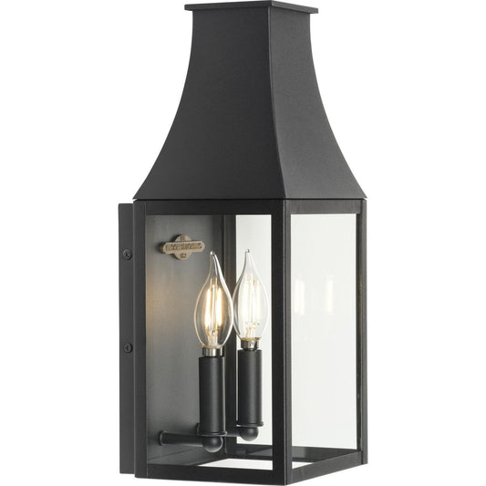 Radcliffe Two Light Outdoor Wall Lantern in Black