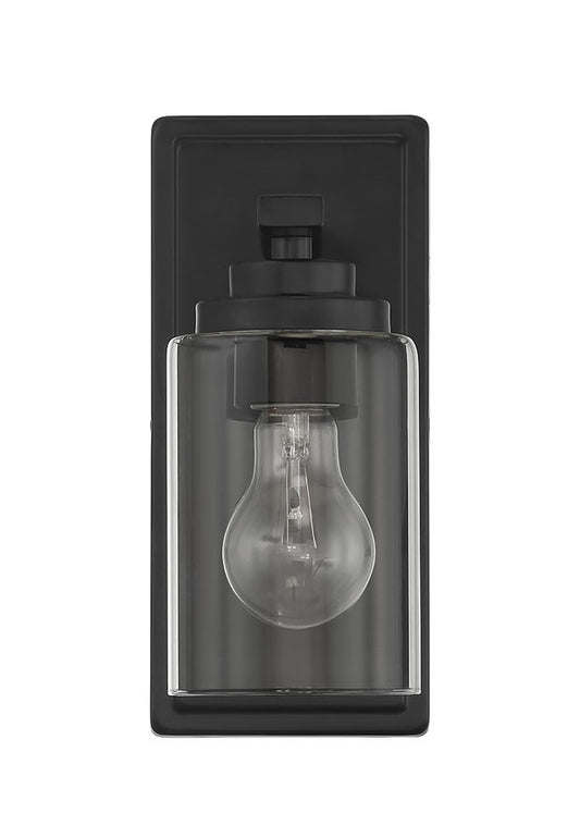 Clark One Light Wall Sconce in Flat Black