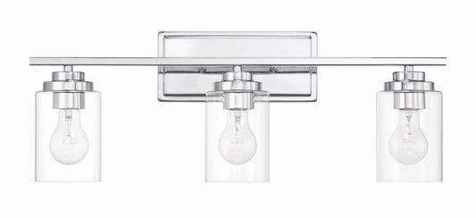 Clark Three Light Vanity in Chrome
