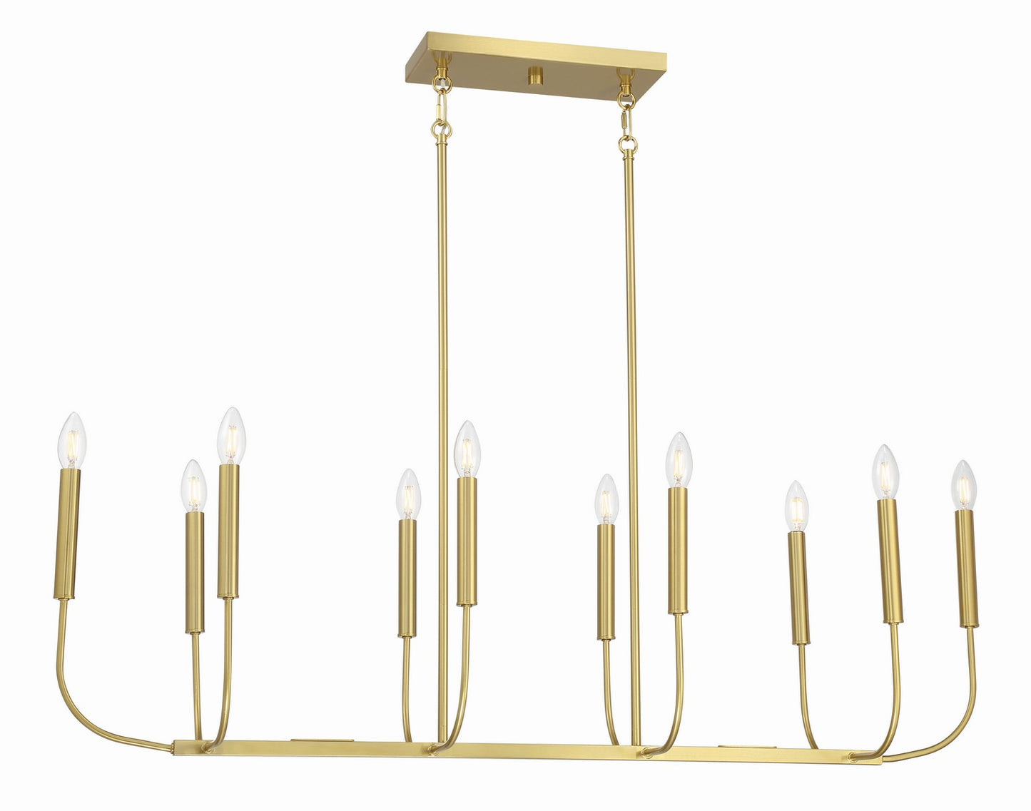 Craftmade - 59870-SB - Ten Light Island Pendant - Traci - Satin Brass