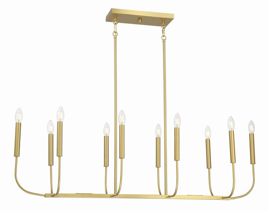 Craftmade - 59870-SB - Ten Light Island Pendant - Traci - Satin Brass