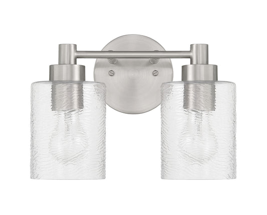 Lyndsey Two Light Vanity in Brushed Polished Nickel