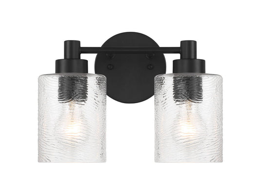 Lyndsey Two Light Vanity in Flat Black