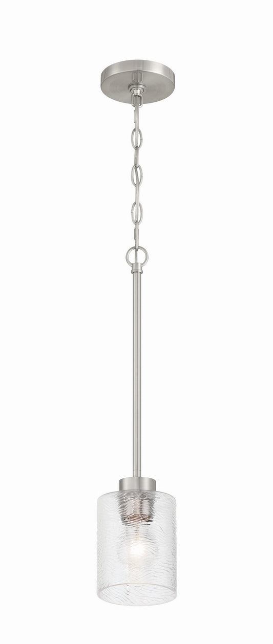 Lyndsey One Light Mini Pendant in Brushed Polished Nickel